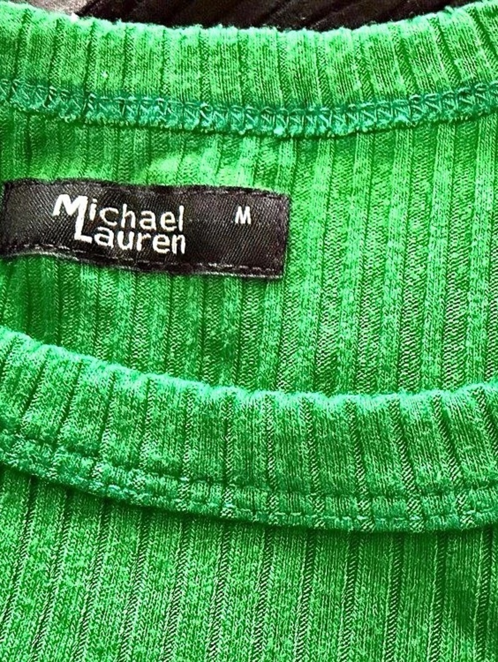 2 Michael Lauren Ribbed Short Sleeve Tops Size Medium NWT - Picture 2 of 5